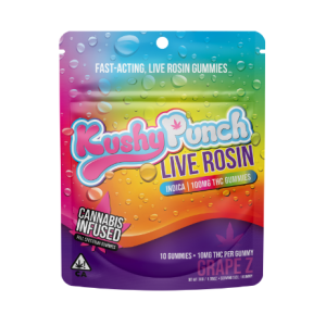 Kushy Punch Grape Zkittlez Live Rosin Gummies