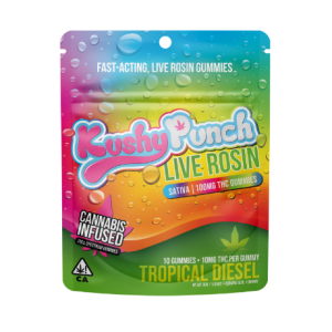 Kushy Punch Tropical Diesel Live Rosin Gummies