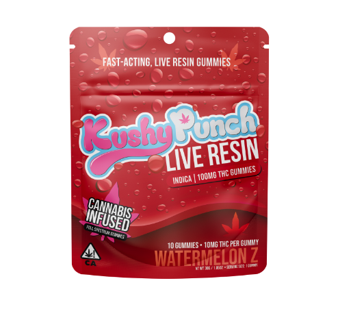 Kushy Punch Watermelon Zkittlez Live Resin Gummies