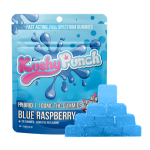 Kushy Punch Hybrid Blue Raspberry Individual Gummies