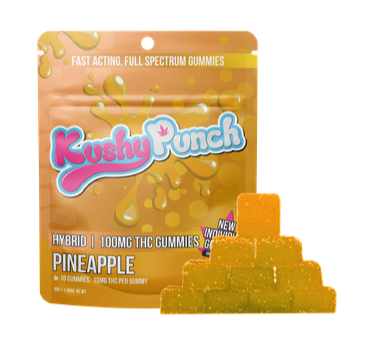 Kushy Punch Hybrid Pineapple Individual Gummies