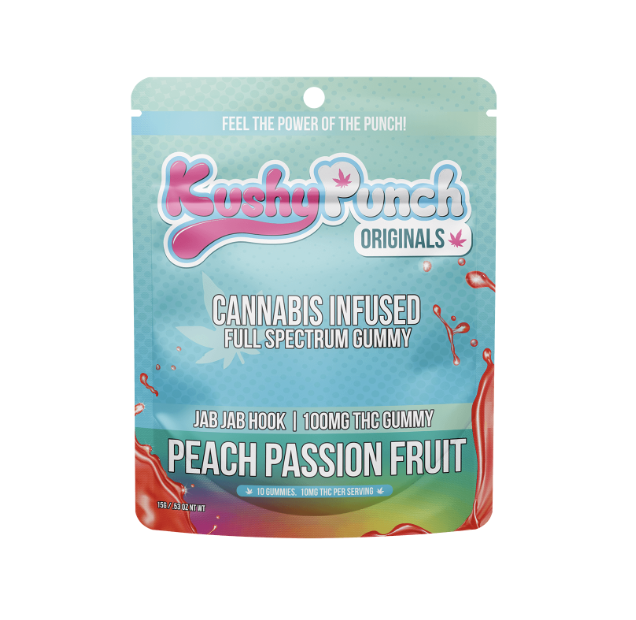 Kushy Punch Jab Jab Hook Peach Passion Fruit Full Spectrum Gummies