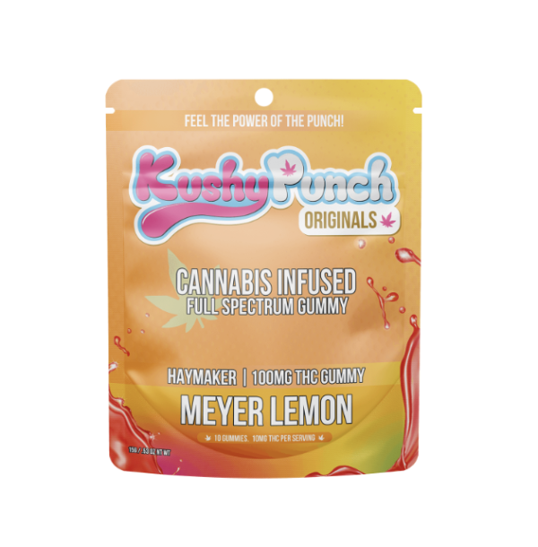 Kushy Punch Haymaker Meyer Lemon Full Spectrum Gummies